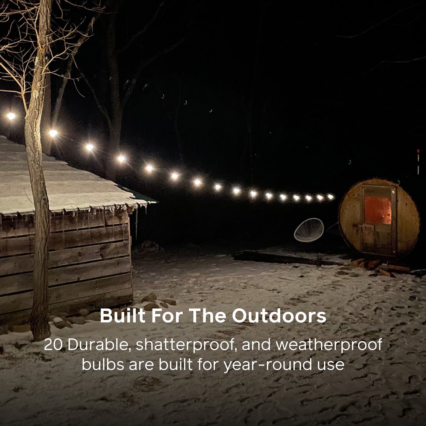 Solar String Lights: 44' White